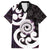 Aotearoa Koru Family Matching Off The Shoulder Long Sleeve Dress and Hawaiian Shirt Purple Maori Paua Shell Mix Silver Fern