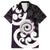 Aotearoa Koru Family Matching Off Shoulder Maxi Dress and Hawaiian Shirt Purple Maori Paua Shell Mix Silver Fern