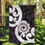 Aotearoa Koru Garden Flag Purple Maori Paua Shell Mix Silver Fern