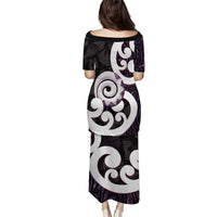 Aotearoa Koru Puletasi Purple Maori Paua Shell Mix Silver Fern LT14 - Polynesian Pride