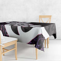 Aotearoa Koru Tablecloth Purple Maori Paua Shell Mix Silver Fern LT14 - Polynesian Pride