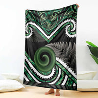 Koru Pounamu Aotearoa Blanket Maori Paua Shell Mix Silver Fern LT14 - Polynesian Pride
