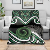 Koru Pounamu Aotearoa Blanket Maori Paua Shell Mix Silver Fern LT14 - Polynesian Pride