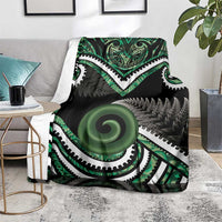 Koru Pounamu Aotearoa Blanket Maori Paua Shell Mix Silver Fern LT14 - Polynesian Pride