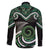 Koru Pounamu Aotearoa Family Matching Long Sleeve Bodycon Dress and Hawaiian Shirt Maori Paua Shell Mix Silver Fern