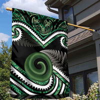 Koru Pounamu Aotearoa Garden Flag Maori Paua Shell Mix Silver Fern LT14 - Polynesian Pride