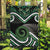 Koru Pounamu Aotearoa Garden Flag Maori Paua Shell Mix Silver Fern