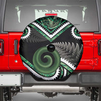 Koru Pounamu Aotearoa Spare Tire Cover Maori Paua Shell Mix Silver Fern LT14 - Polynesian Pride