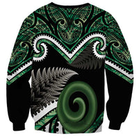 Koru Pounamu Aotearoa Sweatshirt Maori Paua Shell Mix Silver Fern LT14 - Polynesian Pride