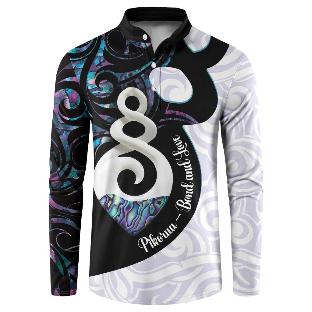 Aotearoa Pikorua Button Sweatshirt NZ Twist - Bond And Love LT14 White - Polynesian Pride