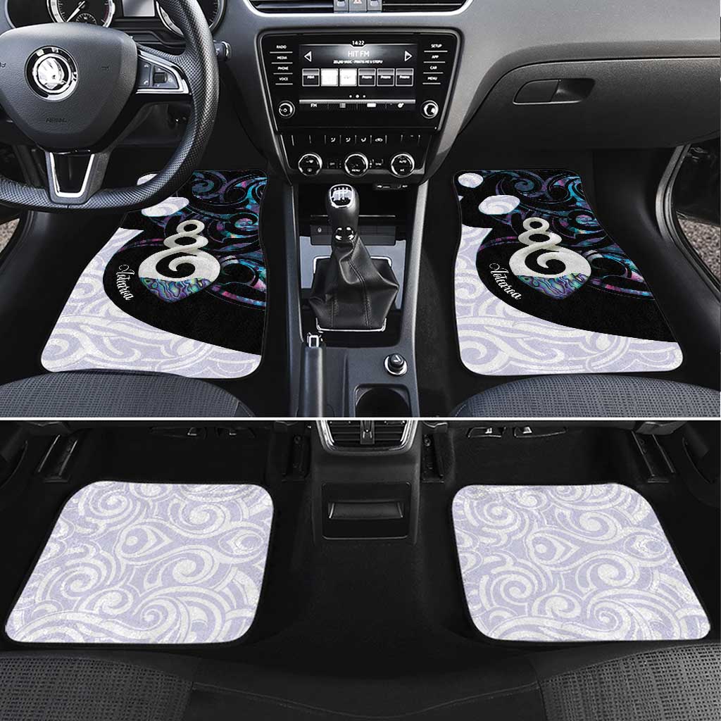 Aotearoa Pikorua Car Mats NZ Twist - Bond And Love LT14 Set 4pcs White - Polynesian Pride