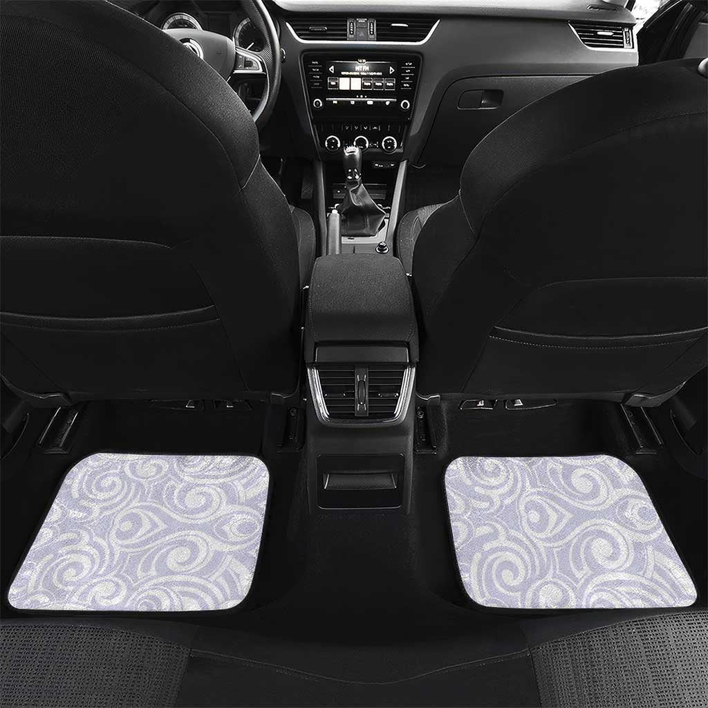 Aotearoa Pikorua Car Mats NZ Twist - Bond And Love LT14 Set 2pcs - Back White - Polynesian Pride