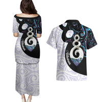 Aotearoa Pikorua Couples Matching Puletasi and Hawaiian Shirt NZ Twist - Bond And Love LT14 - Polynesian Pride