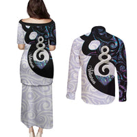Aotearoa Pikorua Couples Matching Puletasi and Long Sleeve Button Shirt NZ Twist - Bond And Love LT14 - Polynesian Pride