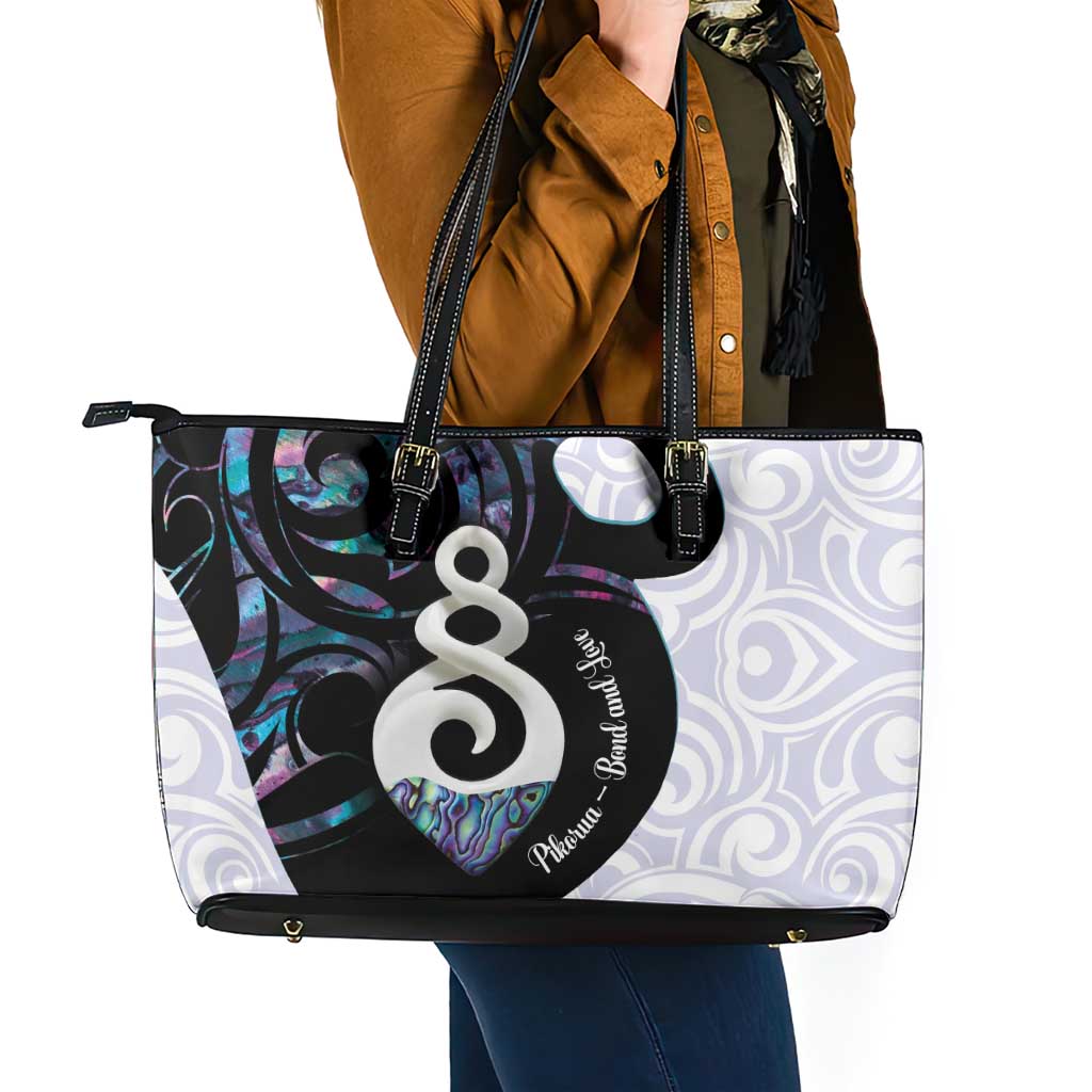 Aotearoa Pikorua Leather Tote Bag NZ Twist - Bond And Love LT14 - Polynesian Pride