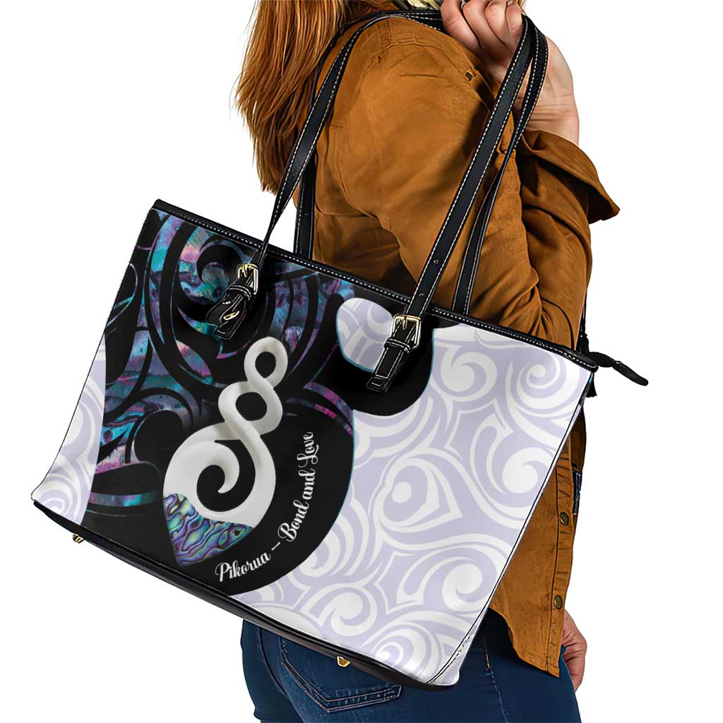 Aotearoa Pikorua Leather Tote Bag NZ Twist - Bond And Love LT14 - Polynesian Pride