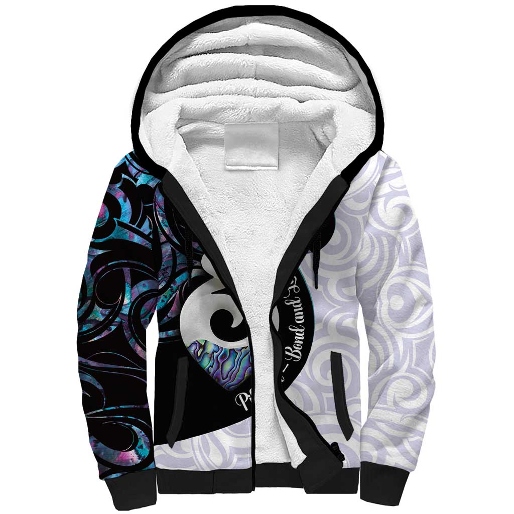 Aotearoa Pikorua Sherpa Hoodie NZ Twist - Bond And Love LT14 Unisex White - Polynesian Pride