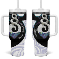 Aotearoa Pikorua Tumbler With Handle NZ Twist - Bond And Love LT14 One Size: 40 oz White - Polynesian Pride