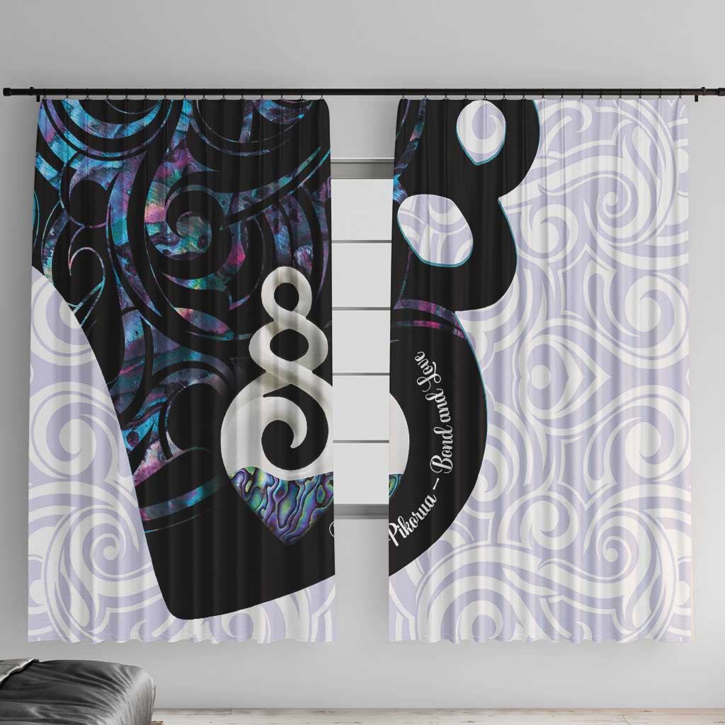 Aotearoa Pikorua Window Curtain NZ Twist - Bond And Love LT14 With Hooks White - Polynesian Pride