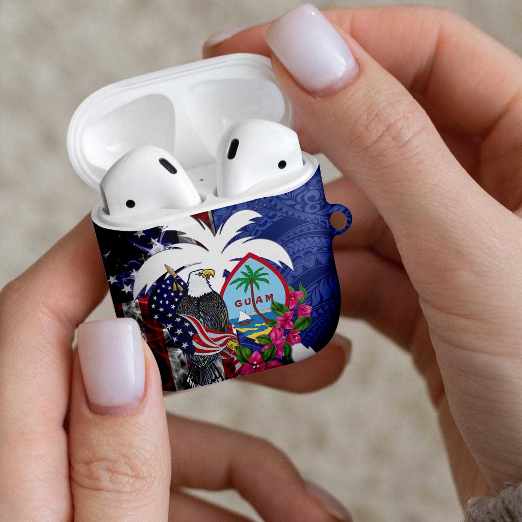 United States Guam AirPods Case USA Eagle Guahan Seal Bougainvillea LT14 - Polynesian Pride