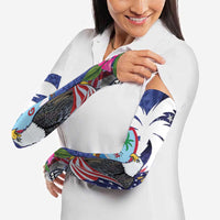United States Guam Arm Sleeves USA Eagle Guahan Seal Bougainvillea LT14 - Polynesian Pride