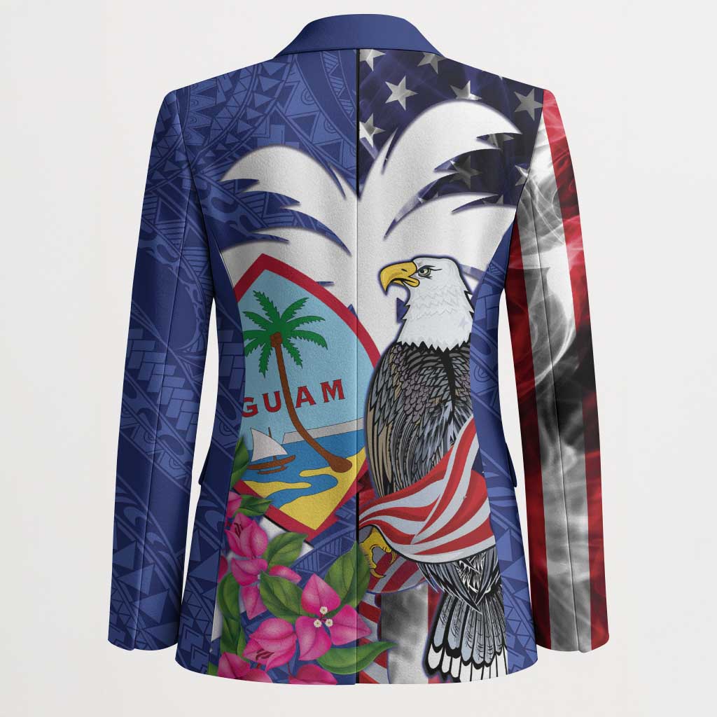 United States Guam Blazer USA Eagle Guahan Seal Bougainvillea LT14 - Polynesian Pride