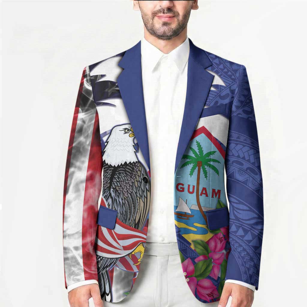 United States Guam Blazer USA Eagle Guahan Seal Bougainvillea LT14 - Polynesian Pride