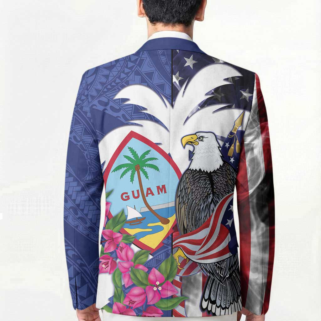 United States Guam Blazer USA Eagle Guahan Seal Bougainvillea LT14 - Polynesian Pride