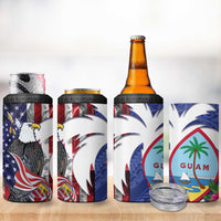 United States Guam 4 in 1 Can Cooler Tumbler USA Eagle Guahan Seal Bougainvillea - Polynesian Pride