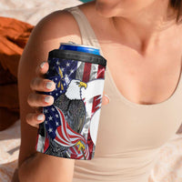 United States Guam 4 in 1 Can Cooler Tumbler USA Eagle Guahan Seal Bougainvillea - Polynesian Pride