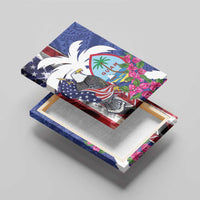 United States Guam Canvas Wall Art USA Eagle Guahan Seal Bougainvillea - Polynesian Pride