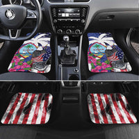 United States Guam Car Mats USA Eagle Guahan Seal Bougainvillea - Polynesian Pride
