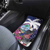 United States Guam Car Mats USA Eagle Guahan Seal Bougainvillea - Polynesian Pride