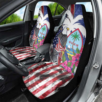 United States Guam Car Seat Cover USA Eagle Guahan Seal Bougainvillea - Polynesian Pride