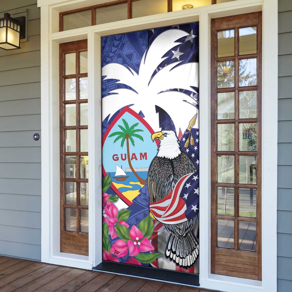 United States Guam Door Cover USA Eagle Guahan Seal Bougainvillea LT14 - Polynesian Pride
