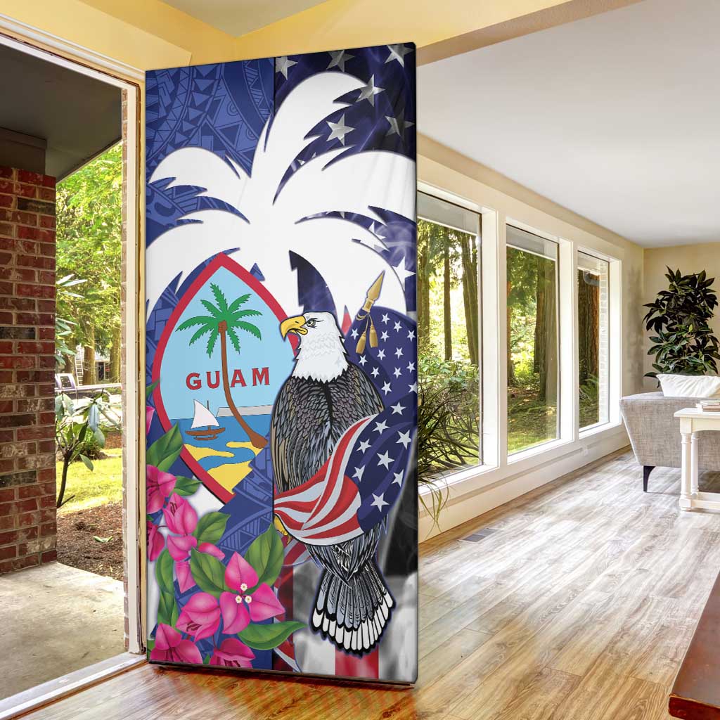 United States Guam Door Cover USA Eagle Guahan Seal Bougainvillea LT14 - Polynesian Pride
