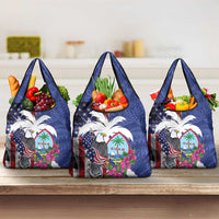 United States Guam Grocery Bag USA Eagle Guahan Seal Bougainvillea - Polynesian Pride