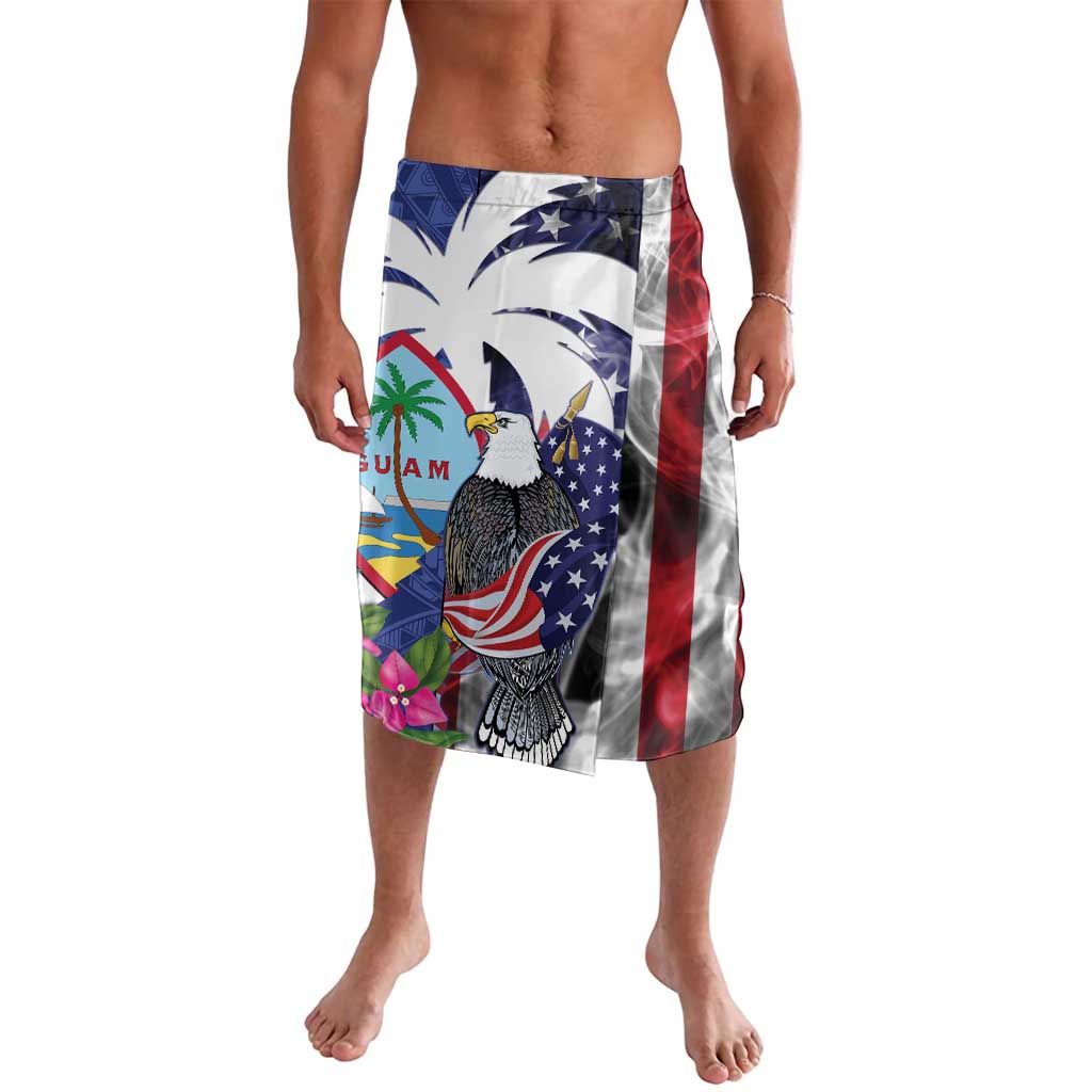 United States Guam Lavalava USA Eagle Guahan Seal Bougainvillea - Polynesian Pride