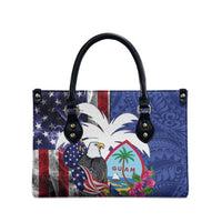 United States Guam Leather Bag USA Eagle Guahan Seal Bougainvillea LT14 - Polynesian Pride
