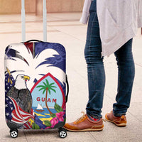 United States Guam Luggage Cover USA Eagle Guahan Seal Bougainvillea - Polynesian Pride