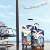 United States Guam Luggage Cover USA Eagle Guahan Seal Bougainvillea - Polynesian Pride