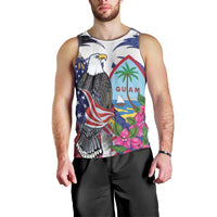 United States Guam Men Tank Top USA Eagle Guahan Seal Bougainvillea - Polynesian Pride