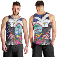 United States Guam Men Tank Top USA Eagle Guahan Seal Bougainvillea - Polynesian Pride