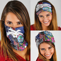 United States Guam Neck Gaiter USA Eagle Guahan Seal Bougainvillea LT14 - Polynesian Pride