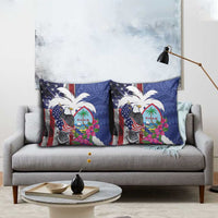 United States Guam Pillow Cover USA Eagle Guahan Seal Bougainvillea LT14 - Polynesian Pride