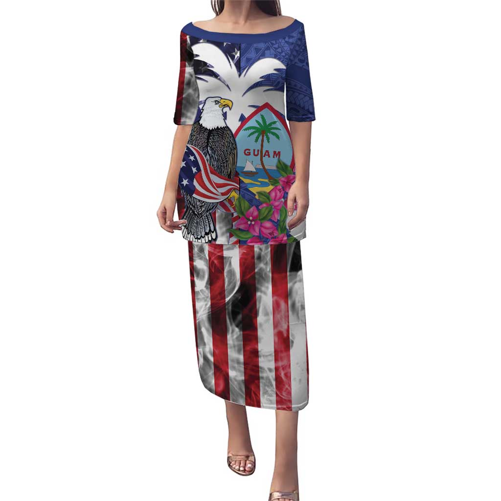 United States Guam Puletasi USA Eagle Guahan Seal Bougainvillea - Polynesian Pride