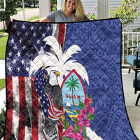 United States Guam Quilt USA Eagle Guahan Seal Bougainvillea - Polynesian Pride