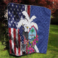 United States Guam Quilt USA Eagle Guahan Seal Bougainvillea - Polynesian Pride