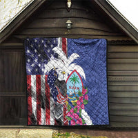 United States Guam Quilt USA Eagle Guahan Seal Bougainvillea - Polynesian Pride