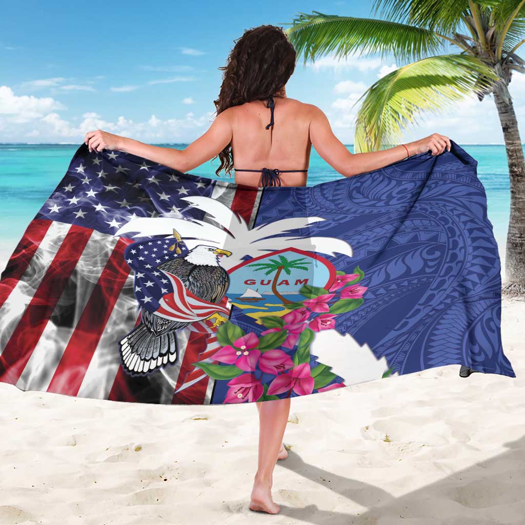 United States Guam Sarong USA Eagle Guahan Seal Bougainvillea - Polynesian Pride